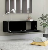 VidaXL Tv-meubel 100x30x30 cm bewerkt hout zwart