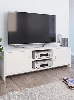 VidaXL Tv-meubel 120x30x37,5 cm bewerkt hout wit