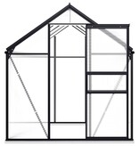 VidaXL Tuinkas met basisframe 4,75 m² aluminium antracietkleurig