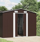 VidaXL Tuinschuur 257x779x181 cm gegalvaniseerd staal bruin