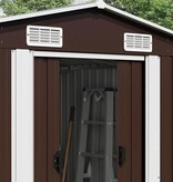 VidaXL Tuinschuur 257x779x181 cm gegalvaniseerd staal bruin