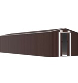 VidaXL Tuinschuur 257x779x181 cm gegalvaniseerd staal bruin