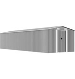VidaXL Tuinschuur 257x779x181 cm gegalvaniseerd staal grijs