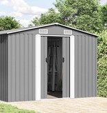 VidaXL Tuinschuur 257x779x181 cm gegalvaniseerd staal grijs