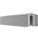 VidaXL Tuinschuur 257x779x181 cm gegalvaniseerd staal grijs