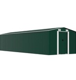 VidaXL Tuinschuur 257x779x181 cm gegalvaniseerd staal groen