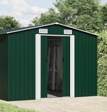 VidaXL Tuinschuur 257x779x181 cm gegalvaniseerd staal groen