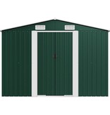 VidaXL Tuinschuur 257x779x181 cm gegalvaniseerd staal groen