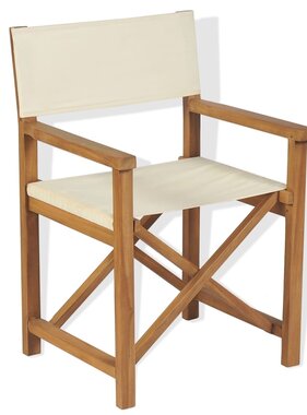 VidaXL Regisseursstoel inklapbaar massief teakhout