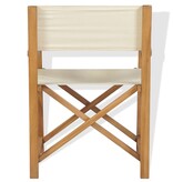 VidaXL Regisseursstoel inklapbaar massief teakhout