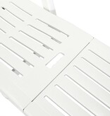 VidaXL Ligstoel met voetsteun kunststof wit