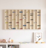 VidaXL Muurdisplaykast met plank Beige 98 x 4,5 x 55 cm Bewerkt hout