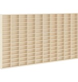 VidaXL Muurdisplaykast met plank Beige 98 x 4,5 x 55 cm Bewerkt hout