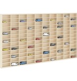 VidaXL Muurdisplaykast met plank Beige 98 x 4,5 x 55 cm Bewerkt hout
