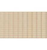 VidaXL Muurdisplaykast met plank Beige 98 x 4,5 x 55 cm Bewerkt hout