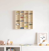 VidaXL Muurdisplaykast met plank Beige 40 x 4,5 x 43 cm Bewerkt hout