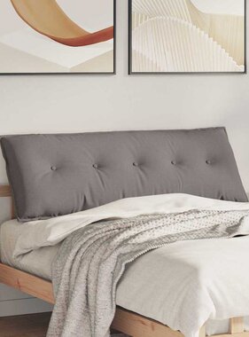 VidaXL Rugkussen Taupe 140 x 19 x 50 cm Stof