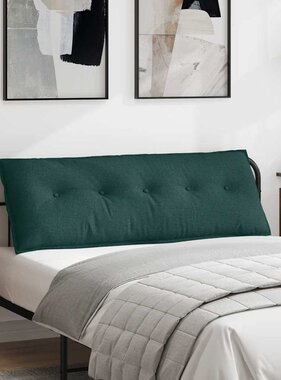 VidaXL Rugkussen Donkergroen 140 x 19 x 50 cm Stof