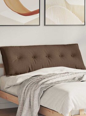 VidaXL Rugkussen Bruin 140 x 19 x 50 cm Stof