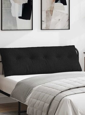 VidaXL Rugkussen Zwart 140 x 19 x 50 cm Stof