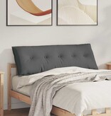 VidaXL Rugkussen Donkergrijs 140 x 19 x 50 cm Stof