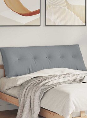 VidaXL Rugkussen Lichtgrijs 140 x 19 x 50 cm Stof