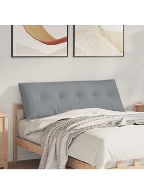 VidaXL Rugkussen Lichtgrijs 140 x 19 x 50 cm Stof