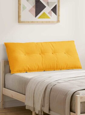 VidaXL Rugkussen Lichtgeel 120 x 50 cm Cordstof