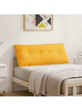 VidaXL Rugkussen Lichtgeel 120 x 50 cm Cordstof