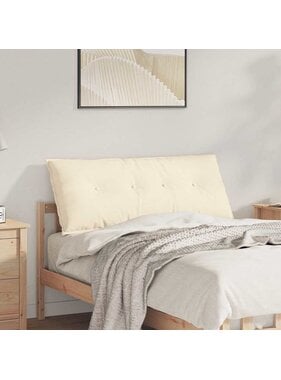 VidaXL Rugkussen Crème 120 x 50 cm Cordstof