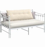 VidaXL Rugkussen Crème 120 x 50 cm Cordstof