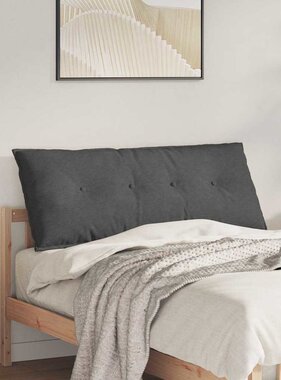 VidaXL Rugkussen Donkergrijs 120 x 50 cm Cordstof