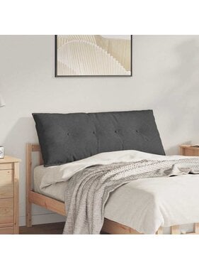 VidaXL Rugkussen Donkergrijs 120 x 50 cm Cordstof