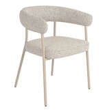 House Nordic ApS Trivio Eetkamerstoel - Zand, Staal/Stof/Multiplex, 56x57,5x77 cm - Set van 2