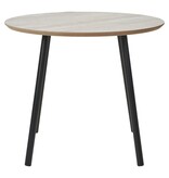 House Nordic ApS Aalst Salontafel - Zwart/Beige, Staal, MDF, Ø55x45cm