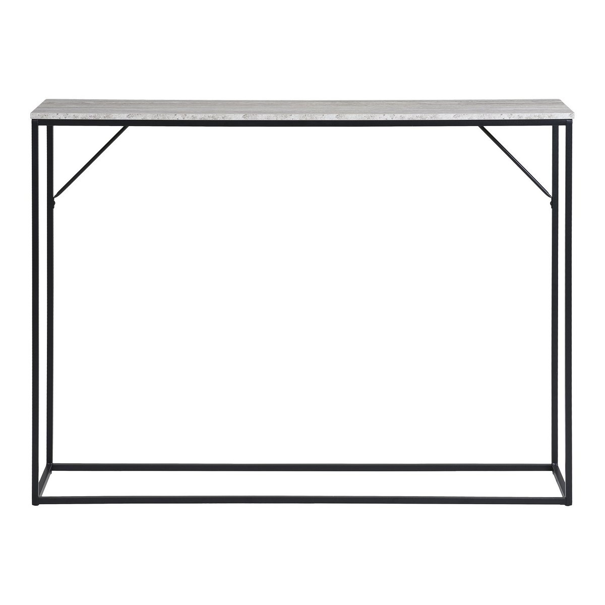 House Nordic ApS Vita Consoletafel - travertijnlook, zwart, 110x26x80cm