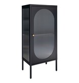 House Nordic ApS Adelaide Vitrinekast - Zwart, Staal/Glas, 50x35x110 cm