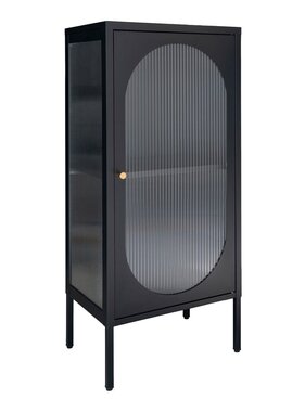 House Nordic ApS Adelaide Vitrinekast - Zwart, Staal/Glas, 50x35x110 cm