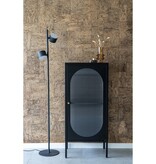 House Nordic ApS Adelaide Vitrinekast - Zwart, Staal/Glas, 50x35x110 cm