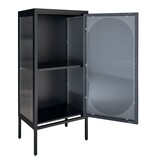 House Nordic ApS Adelaide Vitrinekast - Zwart, Staal/Glas, 50x35x110 cm