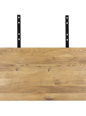 House Nordic ApS Verlengplaten voor Montpellier Tafel - Natuurlijk, Eiken/Staal, 95x50x4 cm - Set van 2