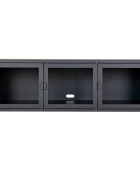House Nordic ApS Brisbane TV-meubel - Zwart, Staal/Glas, 130x40x55 cm