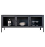 House Nordic ApS Brisbane TV-meubel - Zwart, Staal/Glas, 130x40x55 cm