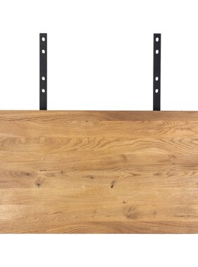 House Nordic ApS Verlengplaten voor 3 meter Toulon tafel - Wave Edge - Naturel, Eiken/Staal, 100x50x4 cm - Set van 2