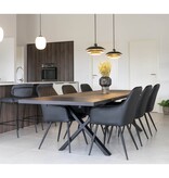 House Nordic ApS Verlengplaten voor Toulon/Montpellier/Bordeaux tafel - Zwart, Eiken/Staal, 95x50x4 cm - Set van 2