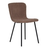 House Nordic ApS Halden Eetkamerstoel - Donkerbruin, 48x38cm - Set van 2