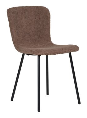 House Nordic ApS Halden Eetkamerstoel - Donkerbruin, 48x38cm - Set van 2
