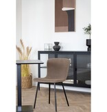 House Nordic ApS Halden Eetkamerstoel - Donkerbruin, 48x38cm - Set van 2