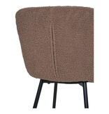 House Nordic ApS Halden Eetkamerstoel - Donkerbruin, 48x38cm - Set van 2