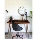 House Nordic ApS Geneve Bureaustoel - Zwart fluweel, zwarte poten, 55x55x73 cm